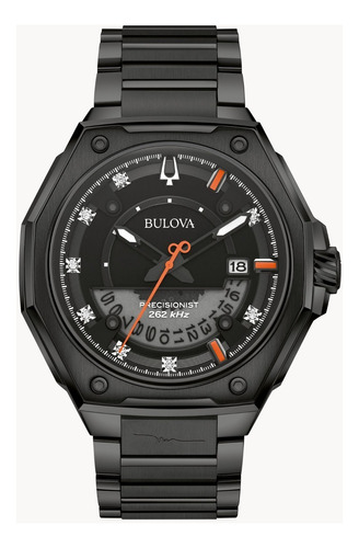 Reloj Bulova Precisionist 98d183 Marc Anthony Hombre Color de la correa Negro Color del bisel Negro Color del fondo Negro