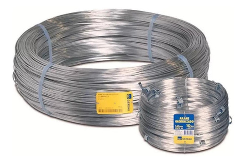 Kit C/10 Rolos Arame Galvanizado N12 2,76mm 1kg Cada Gerdau