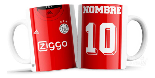 Taza Personalizada Ajax Camiseta Con Tu Nombre Ideal Regalo