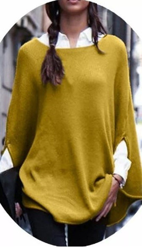 Sweaters Mujer Ponchos De Lanilla - Van Hasta Xxl  - Art85