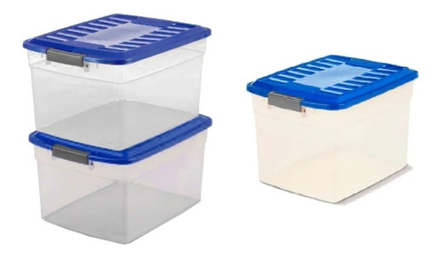 Pack X 3 Caja Plastica Apilable X 15 Lts Colombraro