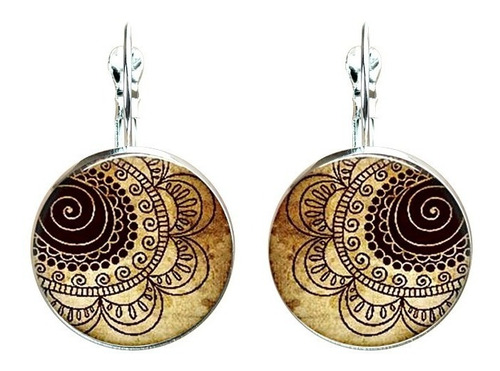 Pendientes Aros Circular Zen Joyería Yoga Mandala Mujer