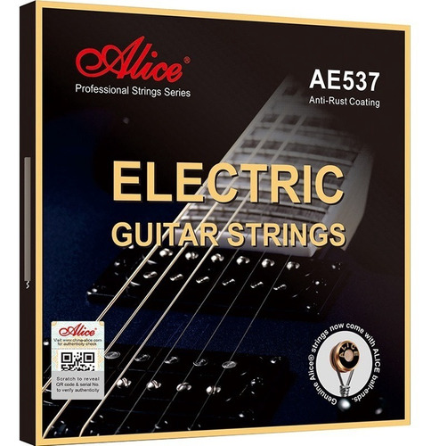 Encordado Alice Ae537 Para Guitarra Eléctrica Revestimiento