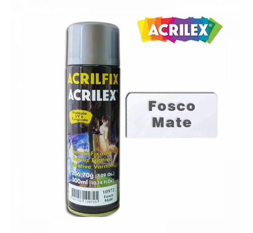 Verniz Em Spray Acrilex Fosco Mate 300 Ml