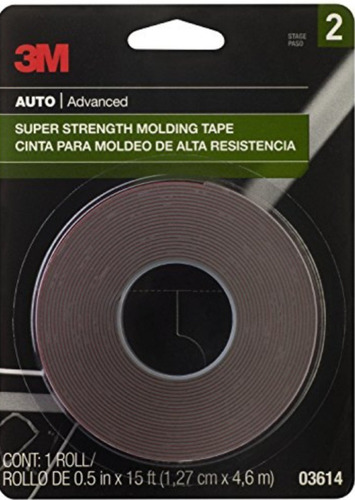 Cinta Doble Faz 3m De 1/2  X 4.6 Metros Especial Automotriz.