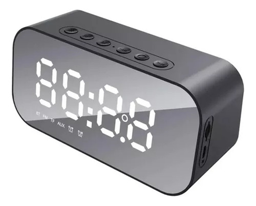 Radio Reloj + Despertador Recargable Bluetooth Parlante Led