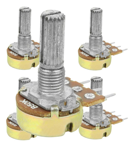 10x Potenciômetro Linear 50kb L20 16mm Porca E Arruela 50k