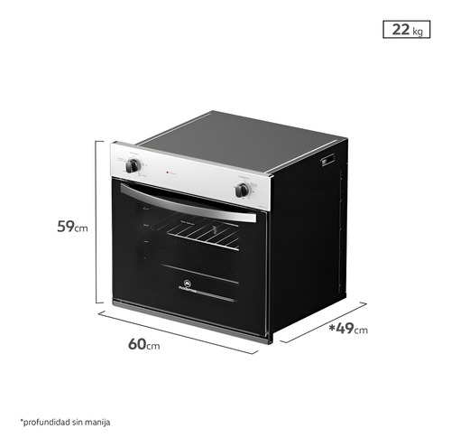 Horno Empotrable Eléctrico Mademsa 66l M Spazio 110a