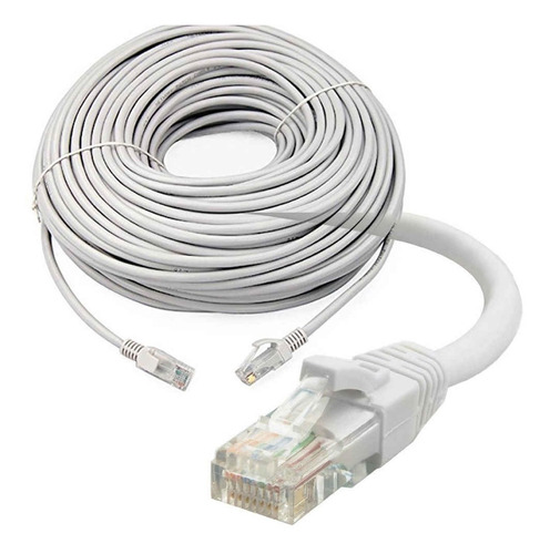 Cable De Red Cat 6 Utp Internet Cctv 30 Mtrs Rj45 100% Cobre