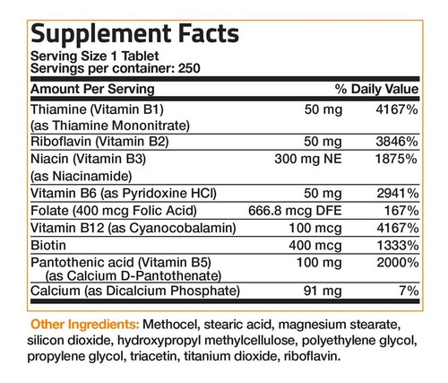 Bronson Super Vitamina B Produccion Energy Sist Nervioso 250