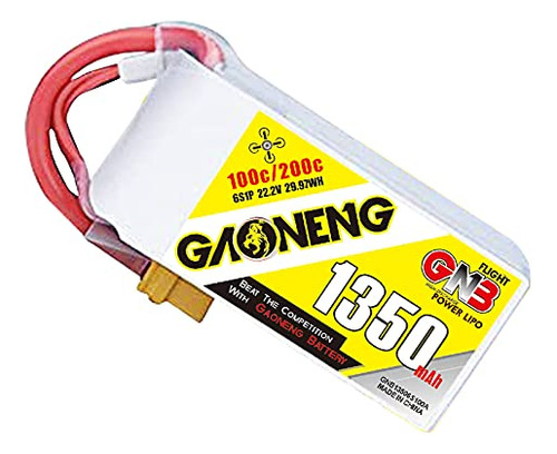 Gaoneng Gnb 1350mah 6s 22.2v 100c Xt60 Conector Lipo Bateria