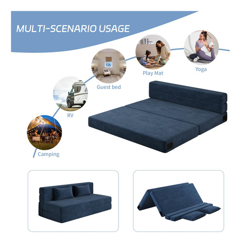 Luoxiao Sofá Cama Plegable Tamaño Queen Silla Convertible