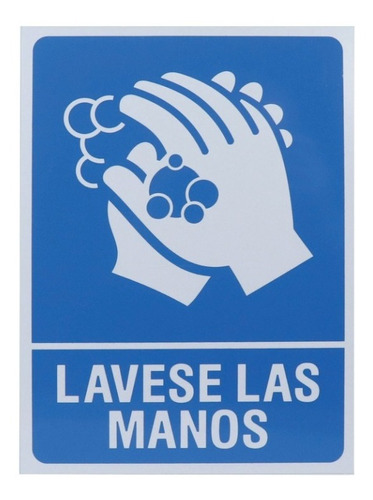 Letrero De Pvc Leyenda Lavese Las Manos De 20x30cm 13100730