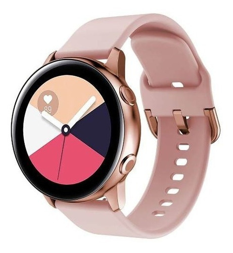 Imagem 4 de 4 de Pulseira De Silicone Para Samsung Galaxy Watch Active - Rose