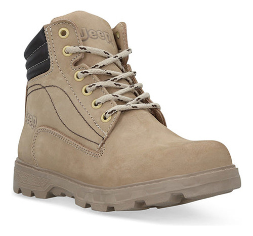 Botas Hiker Pr92726 Nobuck Suela Antideslizante Letras Liso