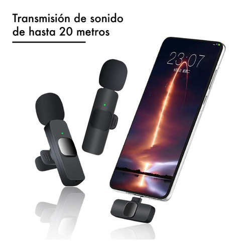 Microfono Corbatero Inalambrico 2 Mic Compatible iPhone