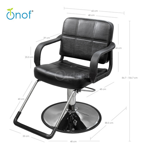 Imagen 8 de 9 de Silla Hidraulica Sillon Spa Barberia Estilista Salon Belleza