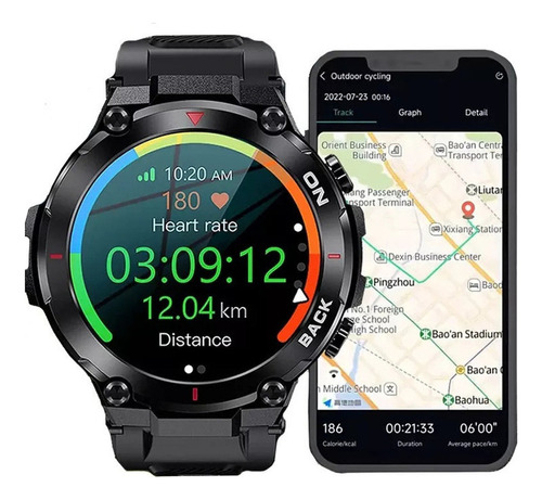 Smart Watch 5atm Gps Hombre Impermeable Relojes Inteligentes