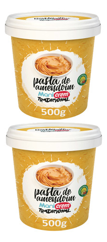 Kit 02 Manicrem Pasta De Amendoim Tradicional - 500g
