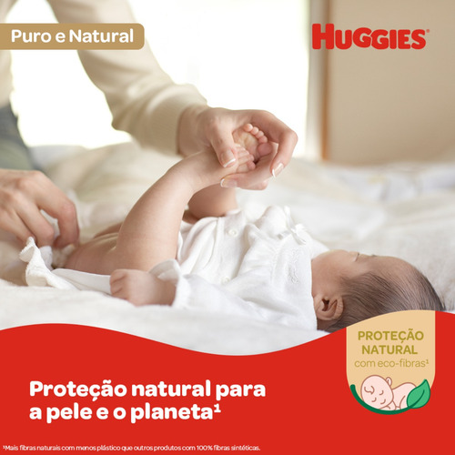Lenços Umedecidos Huggies Puro E Natural Com 48 Unidades