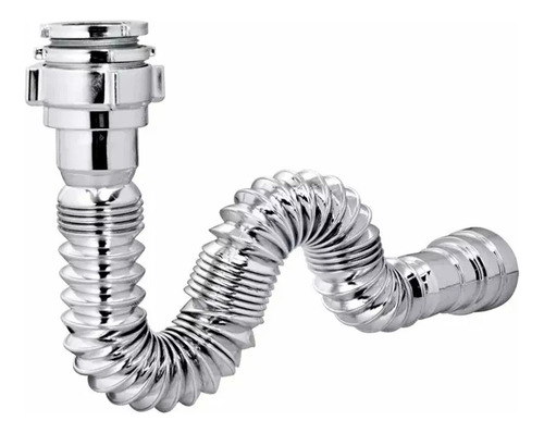 Kit 12 Sifão Sanfonado Ajustável Cromado Multiuso Universal
