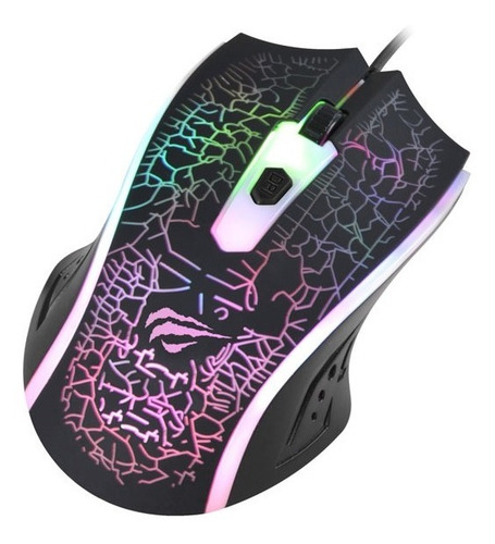Mouse Gamer Rgb Luz Led Multicolor 1200dpi Havit Ms736 Negro
