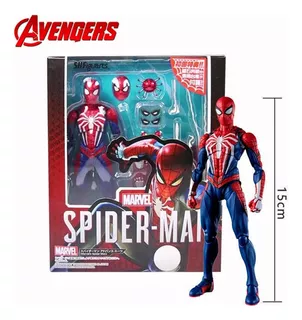 Figura Spiderman Suit 15 Cm S.h Figuarts Base Articulado