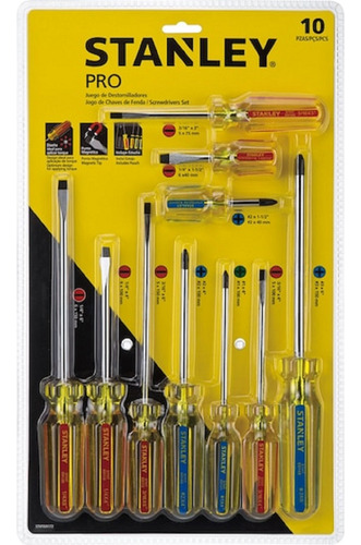 Juego Destornilladores 10 Pzs. R/a (stht69172) Stanley