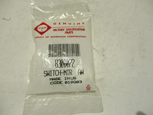 New Genuine Oem Whirlpool 8300022 Washer Motor Switch Fi Ggx