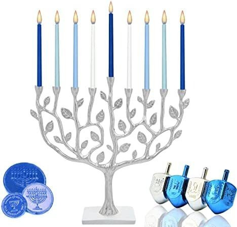 Menorah/candelabro The Dreidel/prata
