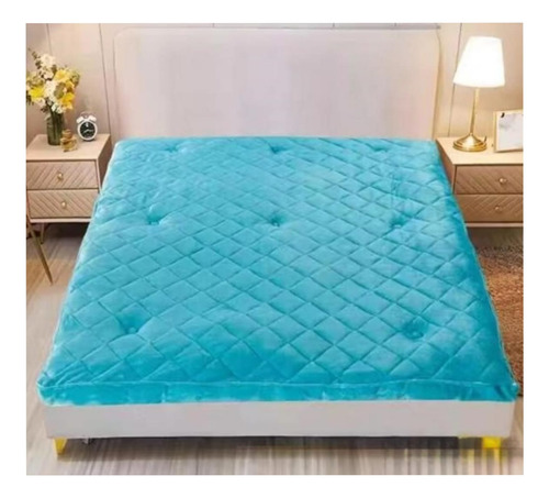 Cubre Colchón Plush Acolchado 2 Plazas Rm3