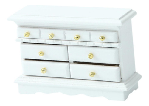1:12 Casa De Muñecas Gabinete De Tv Muebles Fuezes Blanco