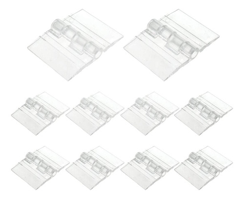 10 Bisagras Transparentes De Plástico Para Caja