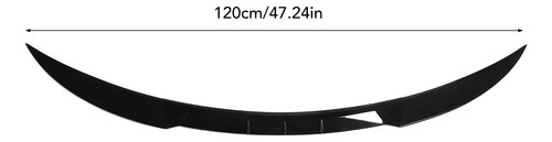 Alerón Trasero De Coche, 3 Unidades, Negro Brillante, 120 Cm