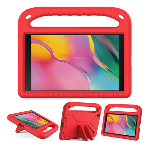 Funda Con Soporte Rojo Para Samsung Galaxy Tab A 8.0 2019 Sm