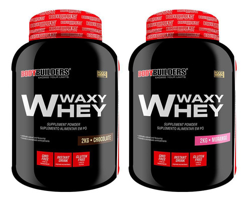Kit 2 Whey Protein Waxy Whey (35%) - 2kg - Bodybuilders