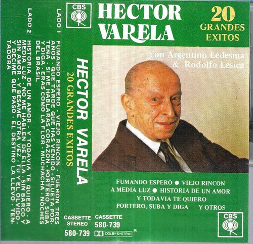 Hector Varela Album 20 Grandes Exitos Sello Cbs Cassette