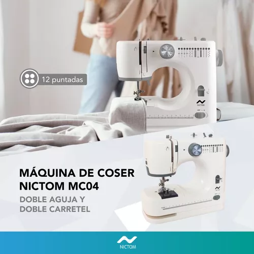 Máquina De Coser Nictom Mc02 Recta 12 Tipos De Puntadas