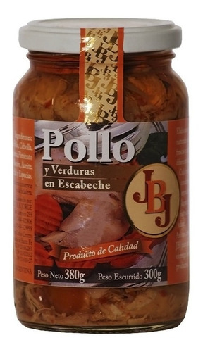 Escabeche De Pollo X 380 Grs Marca Jbj