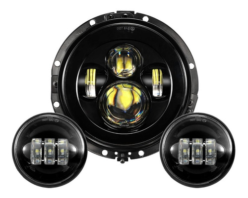 Faro Led 7  Neblinero + Leds Antiniebla 4.5  Harley Davidson