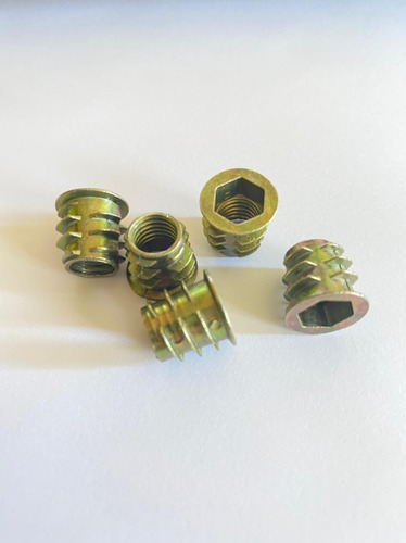 Set 5 Insertos Tuerca Encastre M8x13mm Para Madera, Muebles.