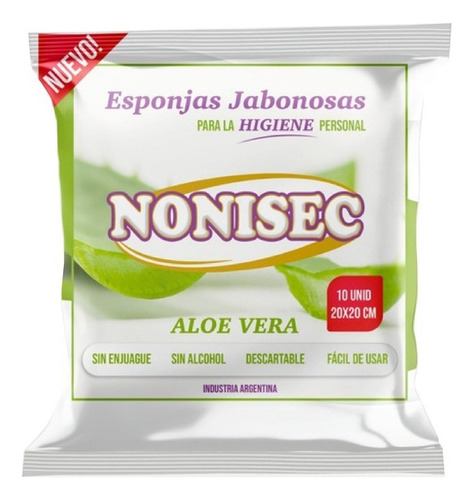 Nonisec esponjas jabonosas aloe vera por 10 unidades