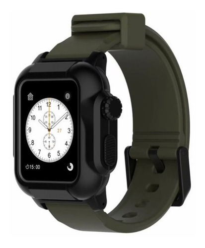 Case Forro Bumper Apple Watch Correa Verde 44m Tienda