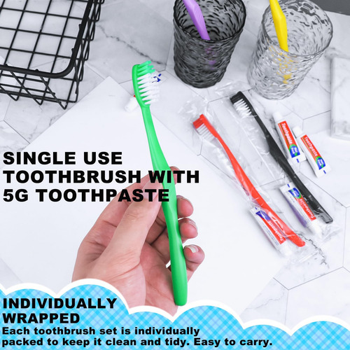 Cepillo De Dientes Desechable De Haifotrva 30pcs Con Pasta