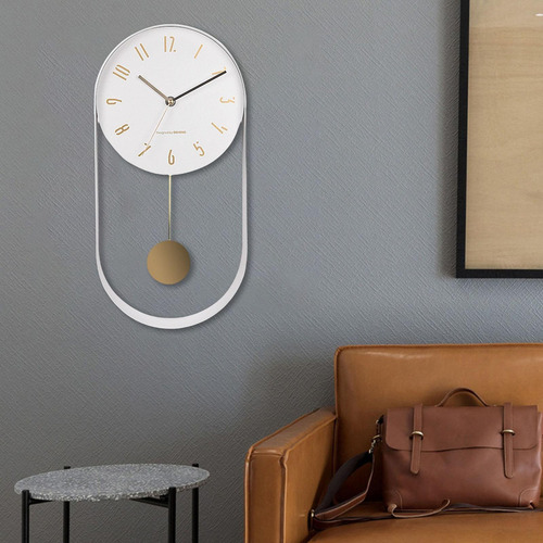 Movimiento De Barrido De Relojes De Pared De Cocina Blanco.
