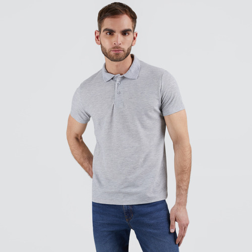 Polo Hombre Ostu  Gris Poliéster 60110241-1258