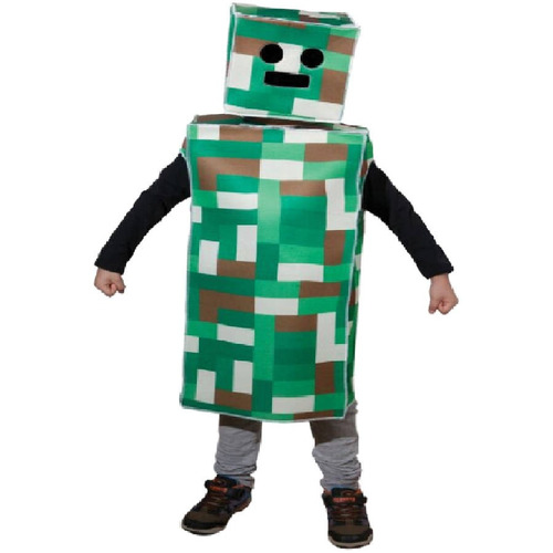 Disfraz Para Niño Monstruo Pixel Talla S/m 4-8 Halloween