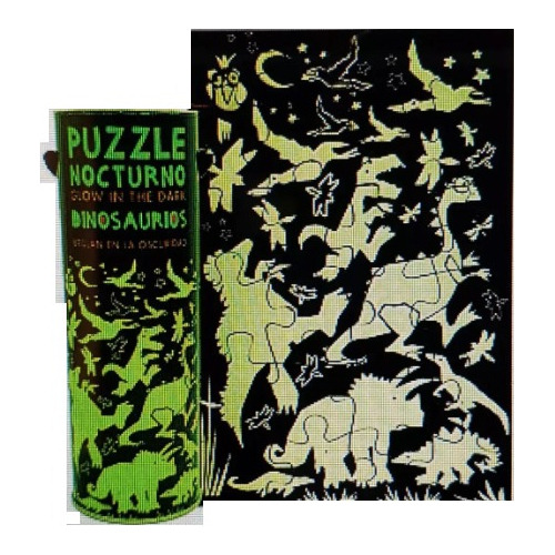 Puzzle Nocturno Fluorescente 24 Piezas Dinos Didactikids