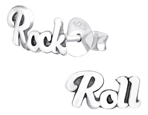 Aros Rock And Roll Aretes Pequeños Plata 925 Hombre Mujer