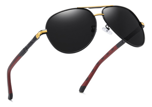 Gafas De Sol Modelo Retro Polarizadas Negras Shybird